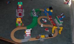 Like new Geotrax Train Set.  Comes with 3 battery operated trains and all the parts shown plus additional parts not shown.