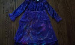 I have for sale of girls size 5 lot of fall & winter clothing. All are in excellent like new condition.
First item is a tinkerbell nightgown, purple, first pic shows whats under they layering and second shows what it looks like with the layering down.The
