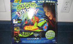 Glow explosion art set with battery operated spinner