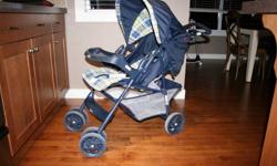 Very clean Graco Elfe stroller.  Reclines flat, folds easy, light, very clean, no rips, tears or stains.  Great little stroller!
