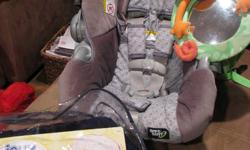 Get all 3 items for $65. 
 
1)  Graco Infant Car Seat:
Rear facing for infants weighing 5-30 lb
Removable infant head support
5-point front-adjust harness system
Deluxe polyester seat pad removes for washing
Date of Manufacture: 2008 (will "expire" in