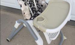 Graco - TableFit High Chair
Very good condition - used at Grandparents place once a month for about 20 months in total.
For children up to 3 years old, up to 40 lbs.
*Unique high chair design truly slides right up to the table!
*8 height positions,