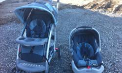 Graco stroller and matching car seat (with Graco car seat base). Clean and in perfect condition. Stroller used <20 times. Stroller Details: -Graco Travel System Stroller -4-position, flat reclining seat keeps your child comfortable while the parent