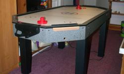 Harvard Air Hockey Table  72inch long x 36 inch wide
In very good condition
Large table
Very strong,Solide
Can be used by up to 6 player at the same time, 6 goals can be used
Electronic baterie operated score counter
 
**LOCATED IN COLE HARBOUR**
ad will