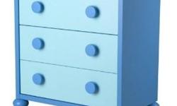 IKEA Mammut Blue 3-Drawer Dresser in excellent condition. Matching nightstand also available. Pickup in Barrhaven.