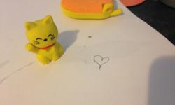 a kitty and a cellphone eraser
50 cents each
all the pieces can be taken apart and put together again