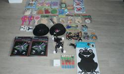 I got a bunch of various little toys for kids for sale. All sort of pens, coloring books, coloring pens, books to write in, painting toys, electric cat, remote car, hats and more, as you can see on the photos. Most of them are brand new in their original