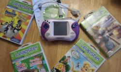 Leaps term 2 with 4 games (the penguins,Dora,Disney fairies,ratatouille
Disc, cord and instruction manual
