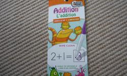 Learn Addition
Wipe-Clean Books are a fun way for kids to practice essential learning skills in both English and French!
Do, Learn, Wipe, Repeat!
Designed for use with water-based markers and crayons, kids can practice again and again until they have a