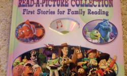 Learn to Read with Disney-Pixar Read-a-Picture Collection. NEW. A learn to read aloud book.  First Stories for Family Reading with read a picture guides (see pics).  Includes a CD for reading aloud, and musical fun as well as stickers and a fold-out