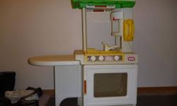 Little Tikes Classic Kitchen and Fridge
 
Two pre-school sized pieces at an excellent price.
Kitchen is two sided with fold out table.  One side features stove with oven the other a sink and cupboard.
Fridge has two doors (Fridge and Freezer).  Fridge