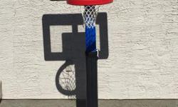 Basketball hoop for indoors or outdoors.