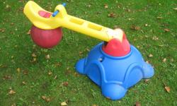 Tons of fun for any child. Fill the base up with sand or water. Child sits on the seat and bounces up and down. In great shape.