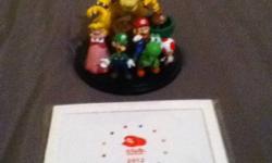 Have 2012 Mario calendar brand new sold on eBay for 12-20$ and have Mario and friends figurine display have box for it just been sitting on shelf sold on eBay for 25-35$. These items are rare collectors stuff 35$ for both will not sell separate. Will