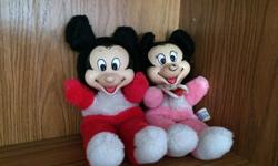 Mickey & Mickey Mouse stuffed dolls. $10 EACH
Downsizing so getting rid of kids stuff
Smoke free and pet free environment.