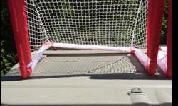 Two mini hockey nets and two sticks used inside only excellent condition.