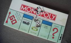 MONOPOLY BOARD GAME by Parker Brothers
*All the Games Pieces are Present.  No Missing Pieces.*see picture for details.
*Game in Good Condition*
$6.00 Canadian Currency.
Buyer pays shipping and handling.
Sold as is.
* I DO NOT TAKE ANY PERSONAL CHEQUES *