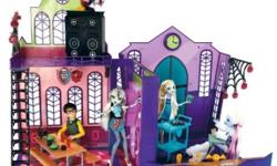 Monster High High School in excellent condition. Plus see add for dolls. Paid 120$ new. Folds for easy storage and travel