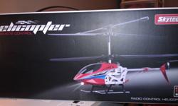 Skytech M2 Helicopter, 3.5 Channel remote control, radio control, 14+,
3D full orientation flight, ascend, descent forward, backward, left, right turn, 360 circumrotate.includes 3.7V Li-poly battery and charger. Suitable for indoor, outdoor flight. Night