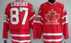 Brand new kids hockey jersey by Reebok
1) Sidney Crosby Team Canada Youth size S/M
2) Sidney Crosby Penguins Youth size S/M
3) Dion Phaneuf Toronto Youth size S/M
4) Bobby Orr Bruins #4 Youth size S/M
5) Mike Cammalleri Habs Youth size S/M
Perfect