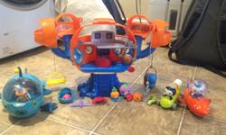 It is spring cleaning time, and our children are hoping that our Octonauts will go to a brand new home and be played with! They have been much loved and are gently used toys that are in great shape. From a smoke-free, pet-free home. Everything in the
