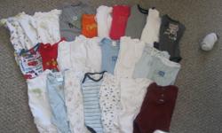 I am selling 6-12 month boys short and long sleeve onesies $1 per item or 5 for $3.