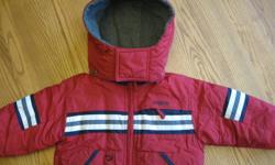 red with blue osh kosh boys winter coat size 3 with detachable hood