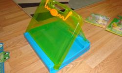 I have a few different items that we don't use anymore and would like to get rid of them...starting with a crayola paint and color easel that sits on the table or floor has storage inside and good for on the go...asking $2.00. I have 5 different kinds of