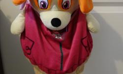 New never used.
http://www.sears.ca/product/tummy-stuffers-paw-patrol-sky-plush-organizer-sack/606-000928077-84904RP
Check out our other items for sale.
