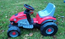 This tractor is in excellent condition, It was only used for 3 months (mostly inside) then my son grew out of it. Really sad it did not get much use. Includes the battery and the charger. Has not been left outside
Price is firm-it is 149 + tax at wal-mart