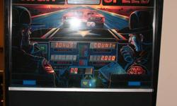 Great condition. It has been in our family a long time. Great Christmas gift!!
Did you know that High Speed was:
First pinball to play a complete song.
First Williams pinball game to use alpha-numeric displays.
First use of Auto Percentaging (for replay