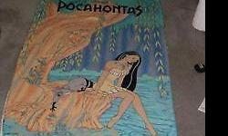 (Pocahontas 60 in x 32 1/2 $15.00 not used,, new .)
(i have a larger Pocahontas doll for $16.00 ).
great gift you can used all the time ,
no offer please