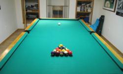 I am selling my National Billiards pool table, it is a 4'x8',with Sonoma Cloth that is only 3 years old, and the table is made in canada. It is in great shape as it has not been played on much in recent years. Sale includes: 6 full size cues, and cue