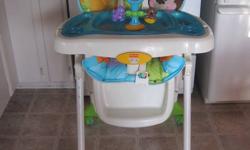 THIS PRECIOUS PLANET CHAIR HAS A 5 POINT HARNESS SYSTEM...REMOVABLE PAD...3 POSITION RECLINE.. 7 POSITION HEIGHT ADJUSTMENT.. REMOVABLE TRAY (DISHWASHER SAFE )
FOLDS EASY FOR STORAGE. IN EXCELLENT CONDITION.   $80.00
 
 
PLEASE CALL WAYNE 905-691-6889 OR