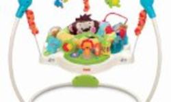 A place full of wonderful sights and sounds?the Rainforest Jumperoo brings it all down to size for little explorers! Still tons of safe jumping fun (which will activate rainforest music and lights!), but now there are toys all around the rainforest?and