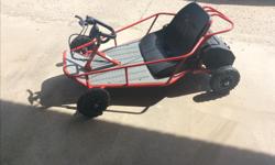 Very Lightly Used Electric Dune Buggy/Go Kart. No gas required - it uses a rechargeable battery. Our 12 year old has out grown it and it is not used anymore. More info here:
https://www.amazon.ca/Razor-25143511-Dune-Buggy/dp/B000VEWWF6 or