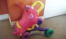 I have a playschool ride and learn toy pink hardly used. Was always in the house so very clean. pick up in wallaceburg.
