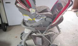 Safety 1st 3-in-1 stroller set. Stroller, car seat, and car seat base (for vehicle). Good condition, used about 6 months. MUST GO. Make me an offer.