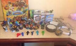 I have three Sylanders games swap force, Giants, and trap team they all have portals for each game six traps and 32 skylander guys. Also two storage cases. Everything works great but our boys have grown out of the skylander phase:) I would like it all to