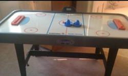We have an air hockey table with a battery operated score board with sound. It is in great condition. We are selling as the kids don't play with it anymore. Asking only $40.00
This ad was posted with the Kijiji Classifieds app.