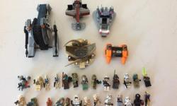 STAR WARS Lego as shown. 26 mini figures, 4 ships and a carnivore type plant piece.