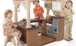 I am selling a never-been-opened, still in the sealed box Step 2 Lifestyle Grand Walk-In toy kitchen that my mother ordered for my son for Christmas. However, it is too big for our house. But it would make a wonderful Christmas gift for the little budding