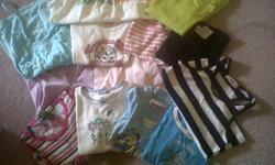 Get them now for next summer ...  at a great price!!
 
 
T shirts - 8
Ch Place, Sears, Northern Getaway, Lovebies, Please Mum, Gymboree and more
 
Tanks: 5
Old Navy, Roots, Athletics, Gap and more
 
 
 
Most of these are in VERY GOOD shape.
 
A few of