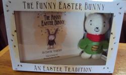 includes the hardcover book, plush toy bunny and two cards saying inside or outside to go with the story