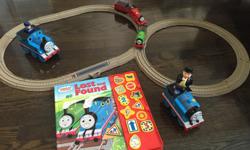 Thomas and Friends toys and board books. Excellent like new condition sold individually or as a bundle. Item description, pictures and prices as listed below. Free Thomas and Friends book with bundle purchase.
-Thomas and Friends battery operated James