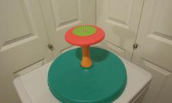 SOLD #1. Playskool Play Favorites Sit 'N Spin, Old time classic that all kids remember and love. Excellent condition. very clean, from a smoke and pet free home. $10
2. Little Tikes soft rockin' Tigger and piglet rocker, Excellent condition. From a smoke