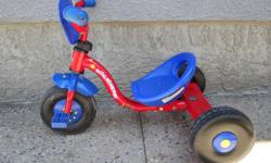 Good condition. My youngest graduated to training wheels, so not used anymore.