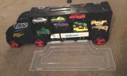 Truck with car storage on both sides for mini cars