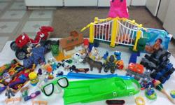 Variety pack, cars to figures, flippers. Grand child used occasionally.