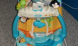Selling a Fisher Price Vibrating/Bouncy chair in GREAT condition! It is the greatest item I ever used for my baby!
Asking $20.00 OBO